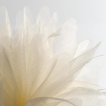 Licht Ivoor Organza Tule gekartelde rand - 50 Stuks