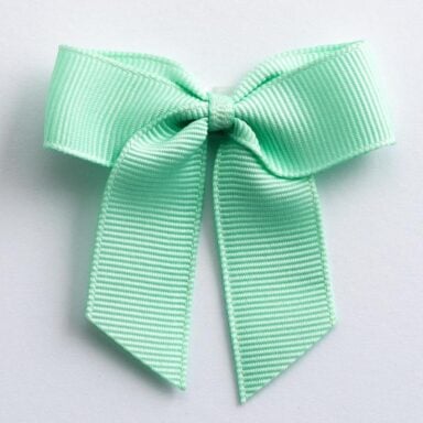 Grosgrain Strikjes Mint (Zelfklevend) 5 cm - 12 stuks