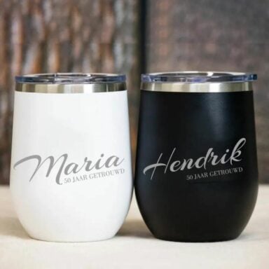 Gepersonaliseerde 50e Jubileum Wijnglas Set