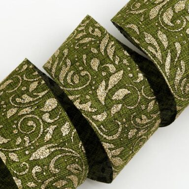 Lurex Hessian Lint Goud / Groen