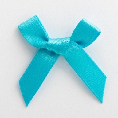 Satijnen Strikjes Turquoise 3 cm - 100 stuks