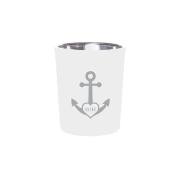 Gepersonaliseerde Anker Design Waxinelichtjes wit