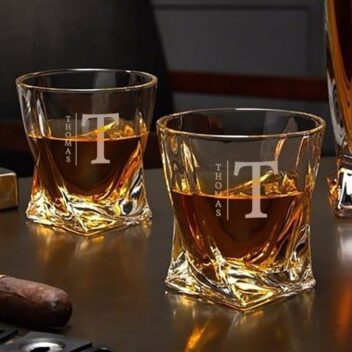 Artisan Twist Whiskey Glas - Exclusieve Gravure