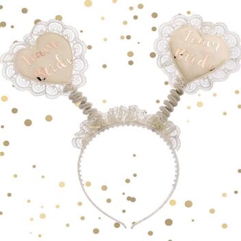 Team Bride Lace & Rose Gold Bopper