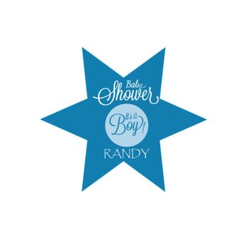 Baby Shower Stickers Boy - Sterontwerp