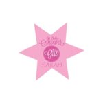 Roze Baby Shower Stickers Girl - Sterontwerp
