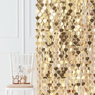 Backdrop met gouden hartjes