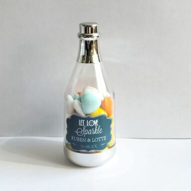 Gepersonaliseerde Champagneflesjes "Let Love Sparkle"