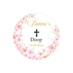 Blossom Pink Bedankt Stickers Doop