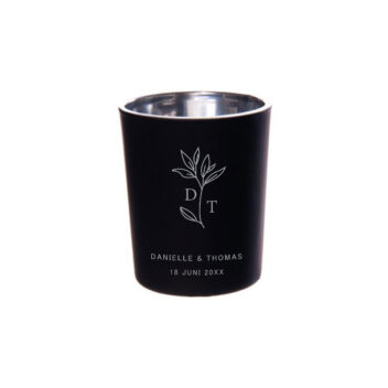 Gegraveerde Theelichthouders Danielle zwart