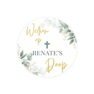 Botanical Bedankt Stickers Doop
