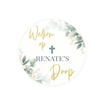 Botanical Bedankt Stickers Doop