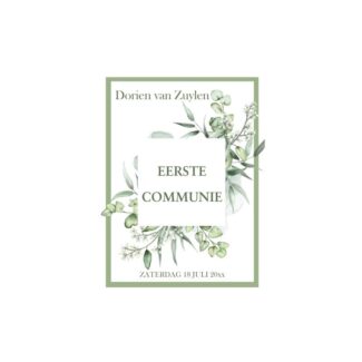 Botanical Communie Bedankt Stickers