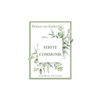 Botanical Communie Bedankt Stickers