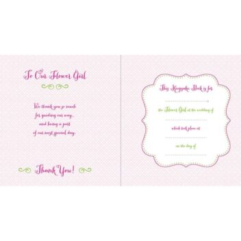 Flower Girl Keepsake Book
