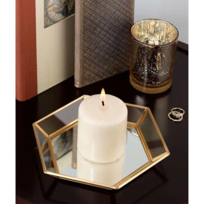 Geometrisch Gespiegeld Dienblad Goud Gastenboek