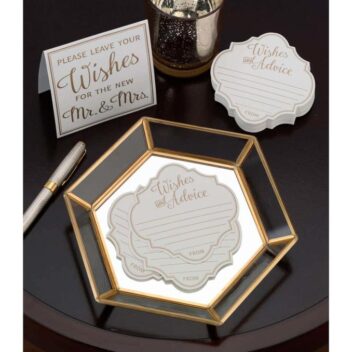 Geometrisch Gespiegeld Dienblad Goud Gastenboek