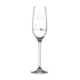 Gepersonaliseerd Champagneglas met Swarovski-kristallen.2