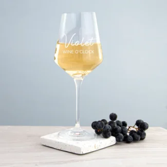 Gepersonaliseerd Wine O'Clock Wijnglas