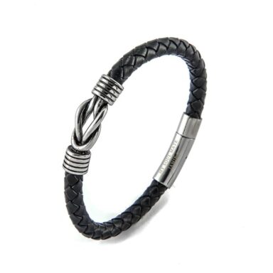 Gepersonaliseerde Leren Infinity Armband