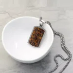 Gepersonaliseerde Mannen Tiger's Eye Ketting - Afbeelding 2