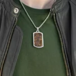Gepersonaliseerde Mannen Tiger's Eye Ketting - Afbeelding 3