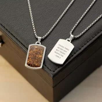 Gepersonaliseerde Mannen Tiger's Eye Ketting