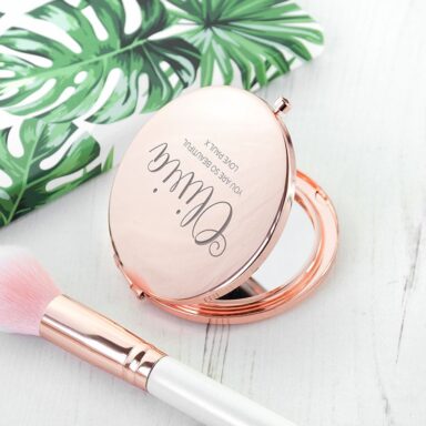 Gepersonaliseerde Spiegeltje Rose Goud