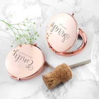 Gepersonaliseerde Spiegeltje Rose Goud-2