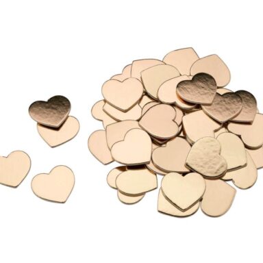 Gouden Folie Hartjes 48 stuks