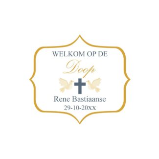 Gouden Bedankt Stickers Doop