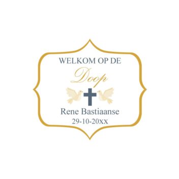 Gouden Bedankt Stickers Doop