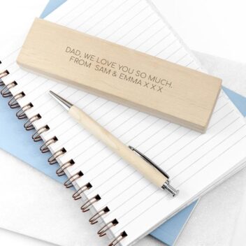 Houten Pennenset met Speciale Boodschap