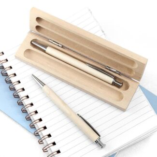 Houten Balpenset in Geschenkdoos 2