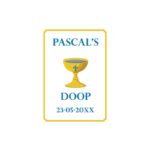Gouden Bedankt Stickers voor de Doop