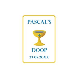 Gouden Bedankt Stickers voor de Doop