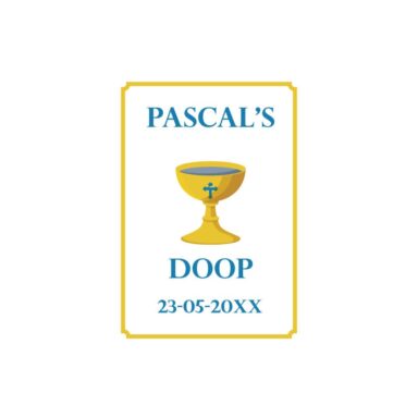 Gouden Bedankt Stickers voor de Doop