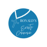 Blauwe Eerste Communie Bedankt Sticker