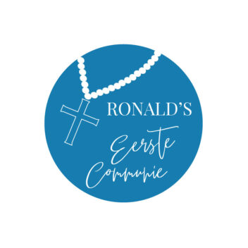 Blauwe Eerste Communie Bedankt Sticker