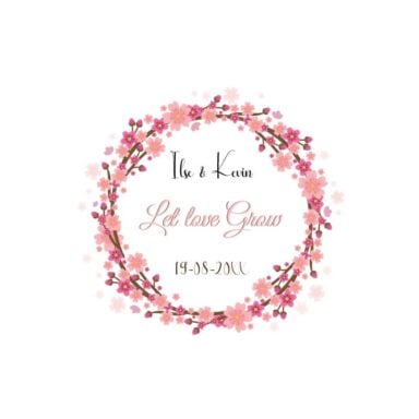 Let love grow bedankt sticker