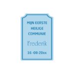 Blauwe Heilige Communie Bedankt Stickers
