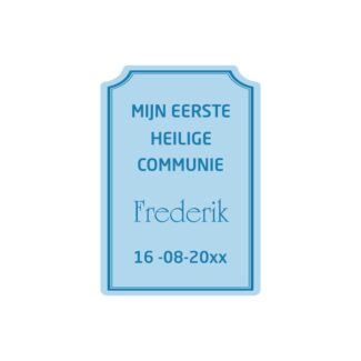 Blauwe Heilige Communie Bedankt Stickers