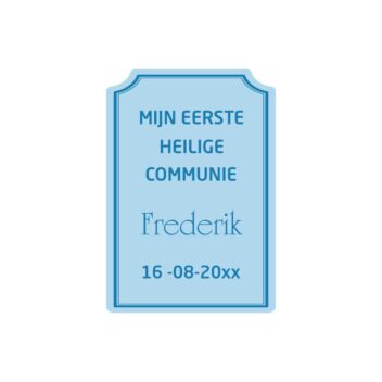 Blauwe Heilige Communie Bedankt Stickers
