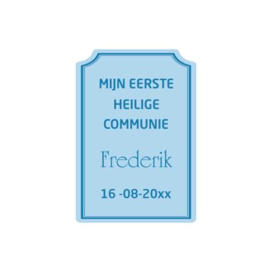 Blauwe Heilige Communie Bedankt Stickers
