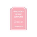 Roze Heilige Communie Bedankt Stickers