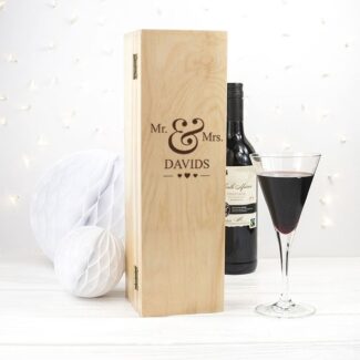 Gepersonaliseerde Mr & Mrs Wijnkist