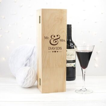 Gepersonaliseerde Mr & Mrs Wijnkist