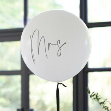 Mrs Giant Ballon met Zwart Lint
