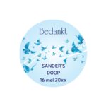 Bedankt Stickers Doop - Hemelse Dankbaarheid