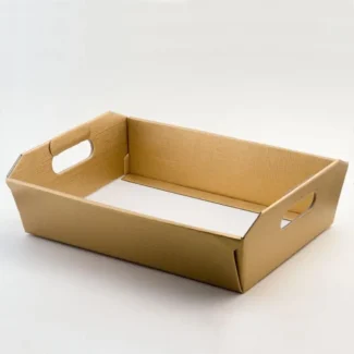 Kartonnen Dienblad - Goud Zijdeglans - 40 x 30 x 12 cm – 10 Stuks